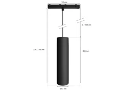 Philips Hue Cylindryczna oprawa wisząca Perifo* Oświetlenie Szynowe