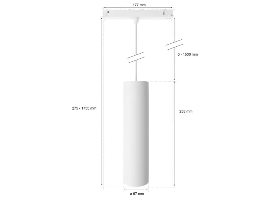 Philips Hue Cylindryczna oprawa wisząca Perifo* Oświetlenie Szynowe
