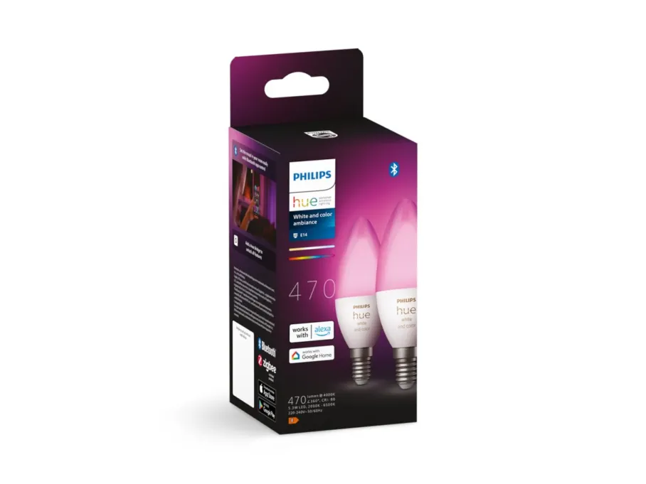 Philips Hue Inteligentna żarówka E14 świeczka (2 szt.)* Żarówki
