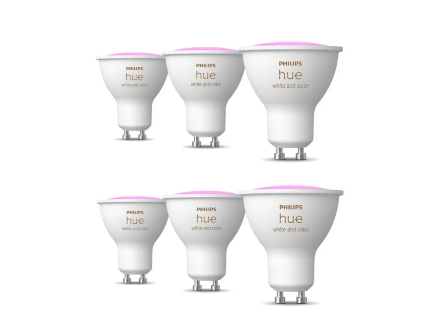 Philips Hue Multipak: GU10 white and color ambiance 6-pak* Zestawy|Żarówki