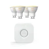 Philips Hue Pakiet: żarówka GU10 do białego oświetlenia ambientowego + mostek Hue Bridge* Zestawy|Żarówki