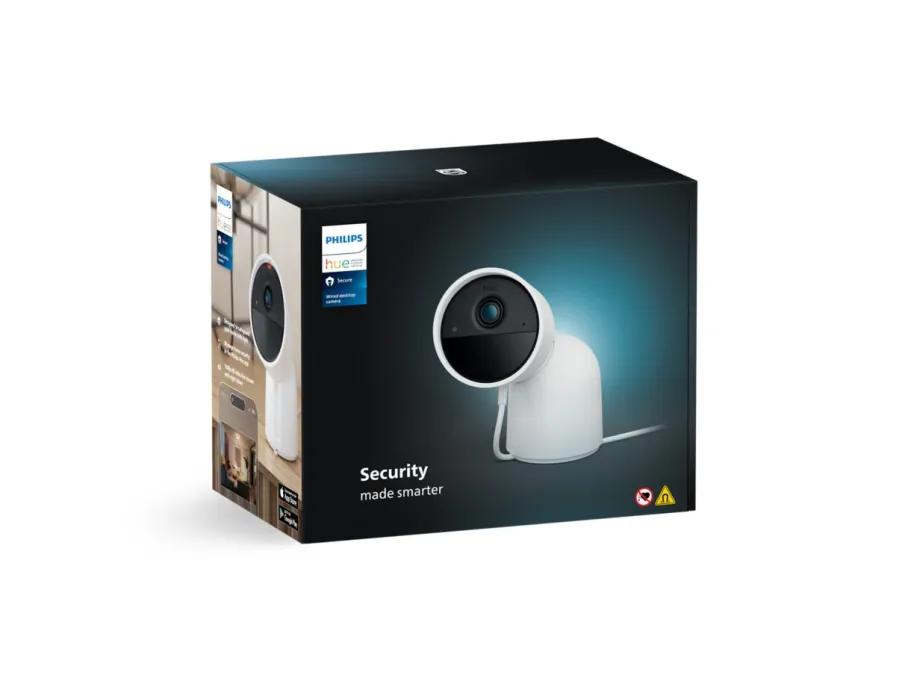 Philips Hue Przewodowa kamera Secure ze stojakiem na biurko* Bezpieczeństwo