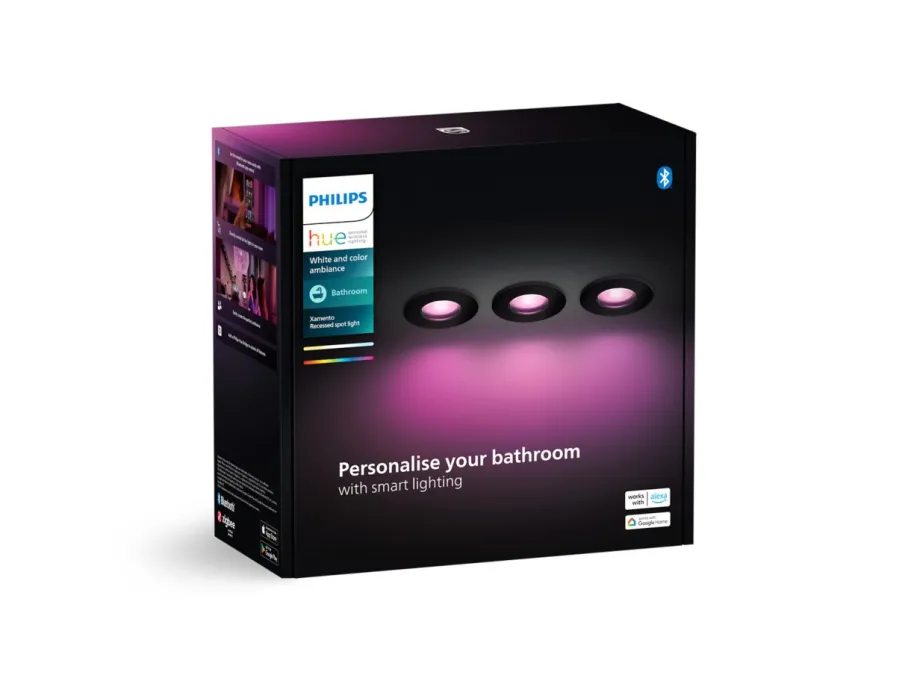 Philips Hue Reflektor łazienkowy wpuszczany Xamento, 3 szt.* Lampy Wpuszczane