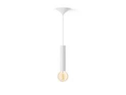 Philips Hue Zestaw: Duża metalowa oprawa z kablem w płóciennym oplocie dla żarówek Filament (biała) + żarówka G93 White ambiance Filament Globe* Lampy Wiszące|Zestawy