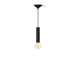 Philips Hue Zestaw: Duża metalowa oprawa z kablem w płóciennym oplocie dla żarówek Filament (czarna) + żarówka G93 White ambiance Filament Globe* Zestawy|Lampy Wiszące
