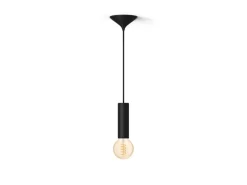 Philips Hue Zestaw: Średnia metalowa oprawa z kablem w płóciennym oplocie dla żarówek Filament (czarna) + żarówka G93 White ambiance Filament Globe* Zestawy|Lampy Wiszące