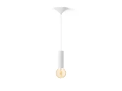 Philips Hue Zestaw: Średnia metalowa oprawa z kablem w płóciennym oplocie dla żarówek Filament (biała) + żarówka G93 White ambiance Filament Globe* Zestawy|Lampy Wiszące