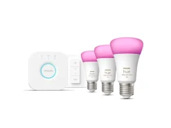 Philips Hue Zestaw startowy: 3 inteligentne żarówki E27 (1100) + regulator przyciemniania Hue Dimmer switch* Zestawy Startowe