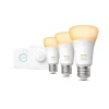 Philips Hue Zestaw startowy: 3 inteligentne żarówki E27 (1100) + przycisk Hue Smart button* Zestawy Startowe