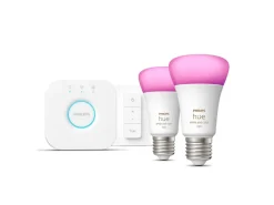 Philips Hue Zestaw startowy: 2 inteligentne żarówki E27 (1100) + regulator przyciemniania Hue Dimmer switch* Zestawy Startowe
